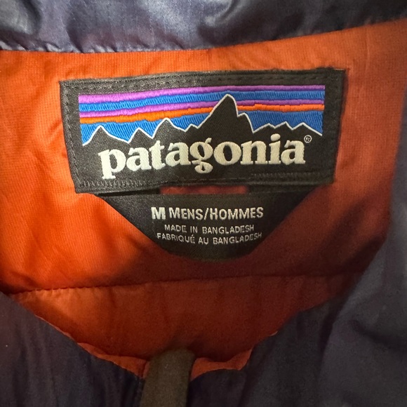 Patagonia Nano Insulated Puffer Jacket Navy Orange Trim Mens size Medium - Picture 6 of 8